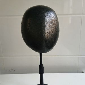 Terciopelo suave nuevo diseño Cabeza de espuma gris/Negro espuma maniquí cabeza peluca soporte para pelucas herramientas de fabricación peluca cabeza de exhibición - Product Image 2