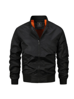 Blouson Bomber Grande Taille Personnalisable en Polyester Léger et Respirant, Imperméable, Style Décontracté avec Fermeture Éclair – Vente en Gros
