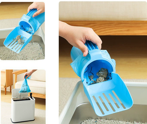 Taşınabilir 2 1 dayanıklı plastik çevre dostu büyük kapasiteli ayrılabilir çöp torbası entegre kendi çöp tenekesi kedi kumu getirmek - Product Image 4