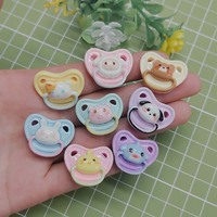 Adorables mini-poupées de dessin animé, accessoires pour maison de poupée, cabochons en résine à dos plat, jouets pour bébés, accessoires de sucettes pour bébés