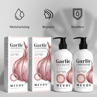 Shampooing et après-shampoing à l'ail avec marque privée stimule la croissance des cheveux Prévenir la perte de cheveux Soulage les démangeaisons du cuir chevelu