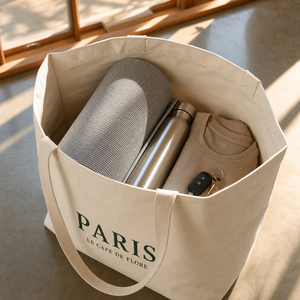 Soft Cotton Canvas Tote <b>Bag</b> <b>Weekend</b> Travel <b>Bag</b> Reusable Shopper <b>Ladies</b> Holiday Beach Carryall Minimalist Classic - Product Image 5