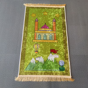 Tapis de prière interactif en polyester brodé pour cadeau islamique Ramadan pour petits enfants musulmans - Product Image 4