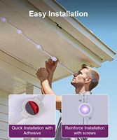 150Ft permanente al aire libre inteligente RGB al aire libre luces remoto APP Control IP67 impermeable para casa Navidad, Halloween, vacaciones,