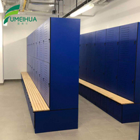 Casier électronique à 4 portes avec serrure à clé, certifié CE, étanche, pour hôpital, salle de sport, vestiaire, armoire assemblée pour le rangement des bagages