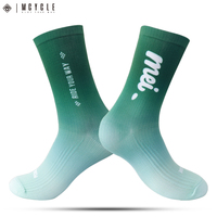 MCYCLE Chaussettes de cyclisme sublimées 3D Chaussettes unisexes en tricot absorbant la sueur et respectueuses de l'environnement
