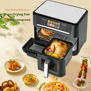 مقلاة هوائية كهربائية ذكية عالية الطاقة بسعة 14 لتر وغرفتين، للاستخدام المنزلي بدون زيت - Product Image 4