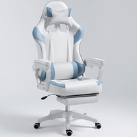 Chaise de jeu ergonomique de luxe personnalisée avec fonction extensible, design mignon pour fille, cuir moderne, chaise pivotante