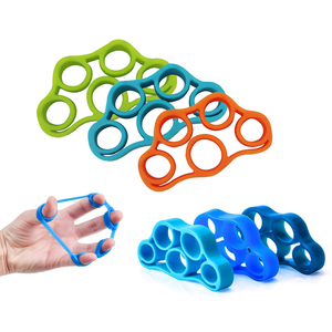 3Pc Finger Fitness Trainer Handgreep Pols Kracht Trainer Elastische Vinger Oefening Ring Vinger Brancard Sporter Band - Product Image 1