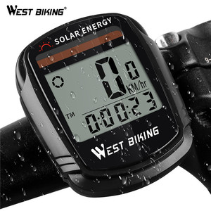 WEST BIKING Full Screen Backlight Waterproof Bicycle <strong>Computer</strong> Light Rainproof Speedometer Wireless Solar Exercise Bike <strong>Computer</strong> - Product Image 2