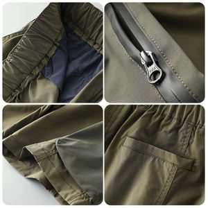 Short de travail rétro multi-poches fonctionnel pour extérieur pour hommes, pantalon décontracté à 5 poches à jambe droite de marque tendance japonaise - Product Image 4