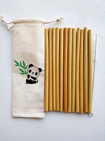 Échantillons Gratuits Pailles à Boire en Bambou Naturel Écologiques Sans BPA avec Logo Personnalisé Longueur 200mm Utilisation en Camping