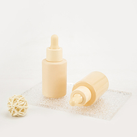 Flacon compte-gouttes en verre silex de 30 ml, jaune pâle brillant, pour huile en spray