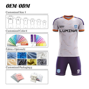 Aanpasbare unisex voetbaltenues voor volwassenen - Polyestervezel, sneldrogend, hittetransfer bedrukt, effen, korte mouwen, zomer - Product Image 2