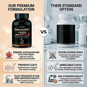 Coenzyme <span class=keywords><strong>Q10</strong></span> Astaxanthine Capsules molles Supplément de vitamine <span class=keywords><strong>E</strong></span> pour la santé cardiaque Énergie Antioxydant Soutien immunitaire 60 unités - Product Image 2