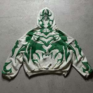 Sweat à capuche oversize à capuche personnalisé avec impression en relief, poids lourd, 100% coton, 500 g/m², fermeture éclair, fabricant pour hommes - Product Image 6