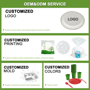 Vajilla Desechable Biodegradable al Por Mayor Platos de Almidón de Maíz Postre Pastel Papel Cena Bandeja de Almidón de Maíz - Product Image 4