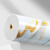 Vente chaude, papier peint en marbre de qualité supérieure, design moderne, 2,3 mm d'épaisseur, rouleau auto-adhésif, panneau mural pour la décoration de la salle de bain