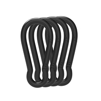 Crochets mousquetons noirs en acier inoxydable 304, résistants à la corrosion, style standard de production en usine
