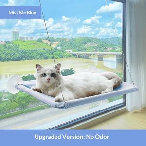 Lit suspendu pour chat en <span class=keywords><strong>bois</strong></span> massif, hamac confortable pour chaton, perchoir pour fenêtre ensoleillée, hamac de sommeil pour chats sur la fenêtre - Product Image 4