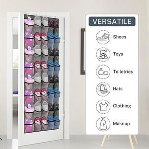 Modern Transparent Pattern Over-the-Door Fabric Eco-Friendly Foldable <b>Shoe</b> Organizer Dustproof Cover Direct Room Storage Set - Product Image 1