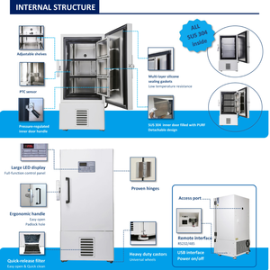 Ikeme <span class=keywords><strong>ตู้</strong></span>แช่แข็งทางการแพทย์อุณหภูมิต่ำมาก188L -86องศา<span class=keywords><strong>ตู้</strong></span>แช่แข็งแช่แข็งแช่แข็งแบบตั้งตรง - Product Image 5