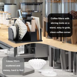ที่วางกรองกาแฟพร้อมอุปกรณ์คนกาแฟสำหรับจัดระเบียบมุมกาแฟ - Product Image 1