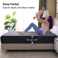 Protège-matelas imperméable certifié OEKO, style drap-housse Queen, respirant, avec poches profondes, convient aux matelas jusqu'à 18 pouces