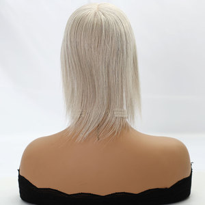 TopEllesダブルドローバージンヘアショートグレーカラー3*4スモールモノトッパー使いやすい女性用トッパー - Product Image 5