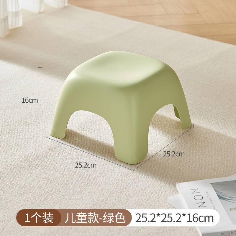 เก้าอี้สตูลสี่มุมขนาดเล็ก [สีเขียวมิลค์]