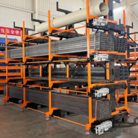 Système de rayonnage cantilever en acier profilé industriel, capacité de charge 0,5T-3,0T, extension 1,0m-3,0m, conception double face pour le stockage