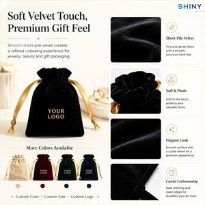 Pochette en velours de luxe avec cordon de serrage et ruban haut de gamme pour une expérience d'ouverture ultime - Product Image 4