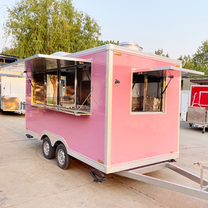 Helado Remolque de comida de acero inoxidable Horno de pizza Remolque Quiosco de comida Camión de comida de helado móvil con cocina completa - Product Image 2