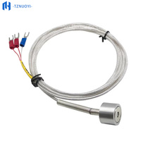 Capteur de température de surface magnétique Pt100/PT1000, sonde en acier inoxydable, OEM/ODM, indice de protection IP67, longueur de câble personnalisée pour usage industriel