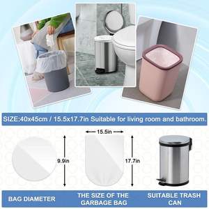 Kleine Mülls äcke 1,2 Gallonen-5 Liter Abfall korb Mülls äcke Badezimmer Mülls äcke für Toilette, Büro, 120 Stück, Weiß - Product Image 2