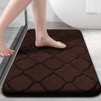 Waschbare Jacquard-Badematte Getufteter Polyester-Badteppich Wasserabweisend Rutschfest für Zuhause oder Hotel Büro Schlafzimmer Restaurant