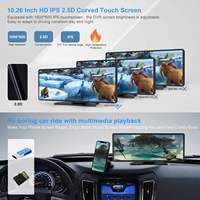 Autoradio portable 10,26'' avec écran tactile IPS, Carplay sans fil, Android Auto, navigation et commande vocale