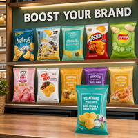 Sacs à collation en Mylar de qualité alimentaire, pochettes en plastique personnalisées avec logo pour l'emballage de chips, vente en gros