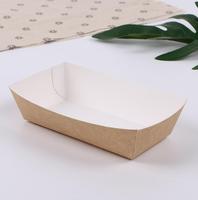 Plateau en papier kraft 100 pk, pour aliments, rapide, boîte à emporter