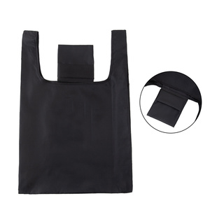 Logo personnalisé réutilisable grande capacité sac fourre-tout en polyester pour courses d'épicerie supermarché sac fourre-tout pliable réutilisable écologique - Product Image 1