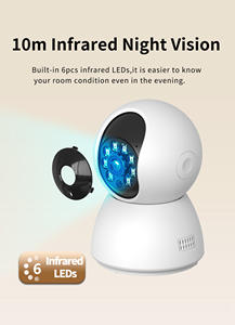 Tuya Smart Life WiFi IPカメラ セキュリティアラームシステム ナイトビジョン 双方向音声 CMOSセンサー IP65 SDカード クラウドストレージ 3MP - Product Image 4