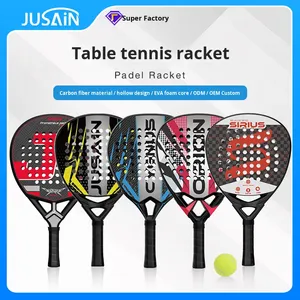 Dumo JV-21 定制3K/12K/18K碳纤维板球拍，菱形图案设计，轻量级青少年业余训练套装 - Product Image 2