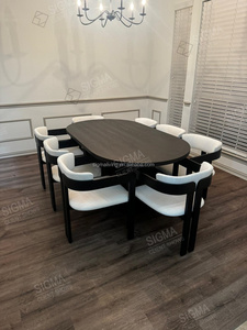 Set da pranzo per interni in <span class=keywords><strong>legno</strong></span> <span class=keywords><strong>massello</strong></span> di alta qualità Design moderno confortevole sedia e <span class=keywords><strong>tavolo</strong></span> - Product Image 5