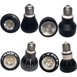Aluminum 12v 24v dc 85-265v ac smd cob e27 base 10w 12 w led bulb spotlight par20 fixtures
