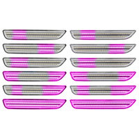Lampu Sein Samping LED Sequential Scan untuk Mobil Ford Mustang 2010 2014 Lensa Bening Ungu Pink Lampu AR3Z 15A201 2 Buah