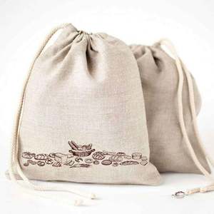 Custom Eco Friendly Reusable Organic Canvas Cotton Linen Bread <b>Bag</b> - Product Image 3