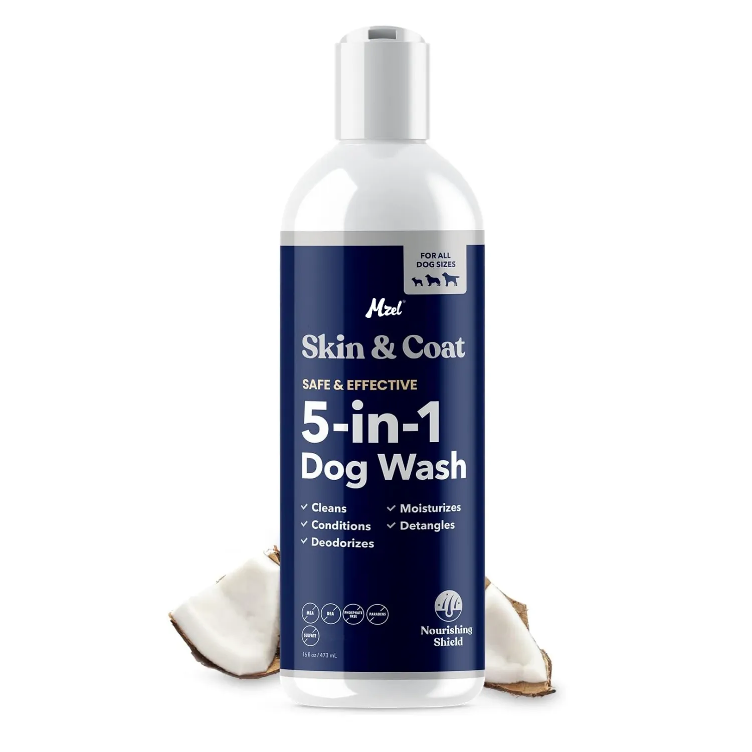 Lavagem e condicionador natural para cães-5 em 1 para alergias e secura, coceira e hidratação para pele sensível