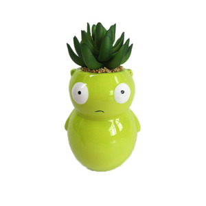 Vente en gros <span class=keywords><strong>de</strong></span> petits pots <span class=keywords><strong>de</strong></span> fleurs artificiels en céramique pour succulentes, pour décoration d'intérieur et d'<span class=keywords><strong>extérieur</strong></span>, pour <span class=keywords><strong>personnage</strong></span> <span class=keywords><strong>de</strong></span> film <span class=keywords><strong>de</strong></span> dessins animés en 3D personnalisés - Product Image 4