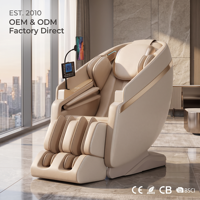 Sillón de Masaje de Lujo de Gravedad Cero para Cuerpo Completo con Shiatsu, Mapeo Inteligente de Columna, Estiramiento Tailandés, Detección de Salud y Alivio del Estrés con IA