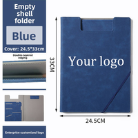 Fournitures de bureau personnalisées papeterie A4 pour documents, multi-emplacements pour cartes, dossier en cuir pour portefeuille